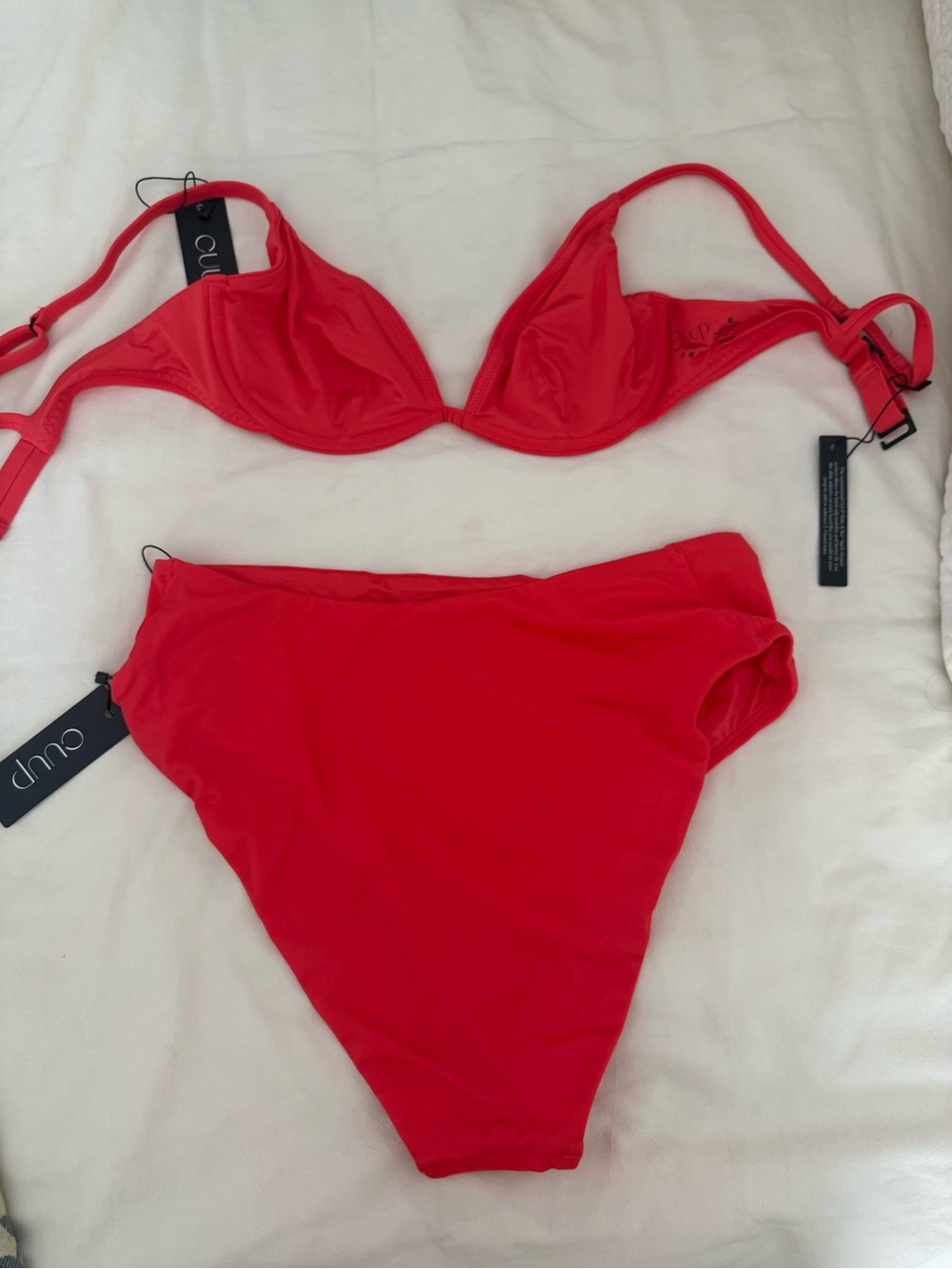 CUUP Red Underwire Bikini Set. NWT. Never Worn.